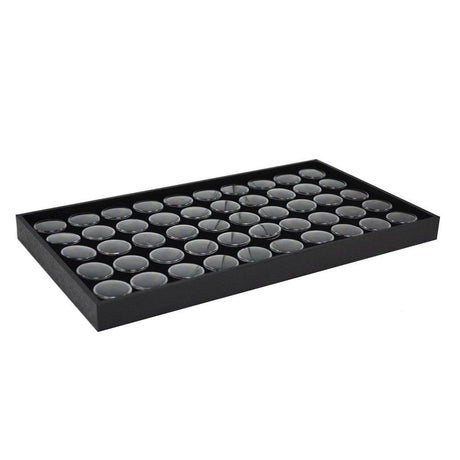 Full Size Black Foam 50 Acrylic Jar Gemstone Tray Liner - Jars Diameter 1-1/8"