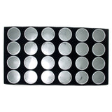 Full Size Black Foam 24 Acrylic Jar Gemstone Tray Liner - Jars Diameter 1-3/4"