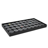 Full Size Black Foam 36 Acrylic Jar Gemstone Tray Liner - Jars Diameter 1-3/8"