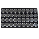 Full Size Black Foam 36 Acrylic Jar Gemstone Tray Liner - Jars Diameter 1-3/8"