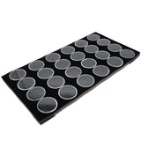 Full Size Black Foam 24 Acrylic Jar Gemstone Tray Liner - Jars Diameter 1-3/4"
