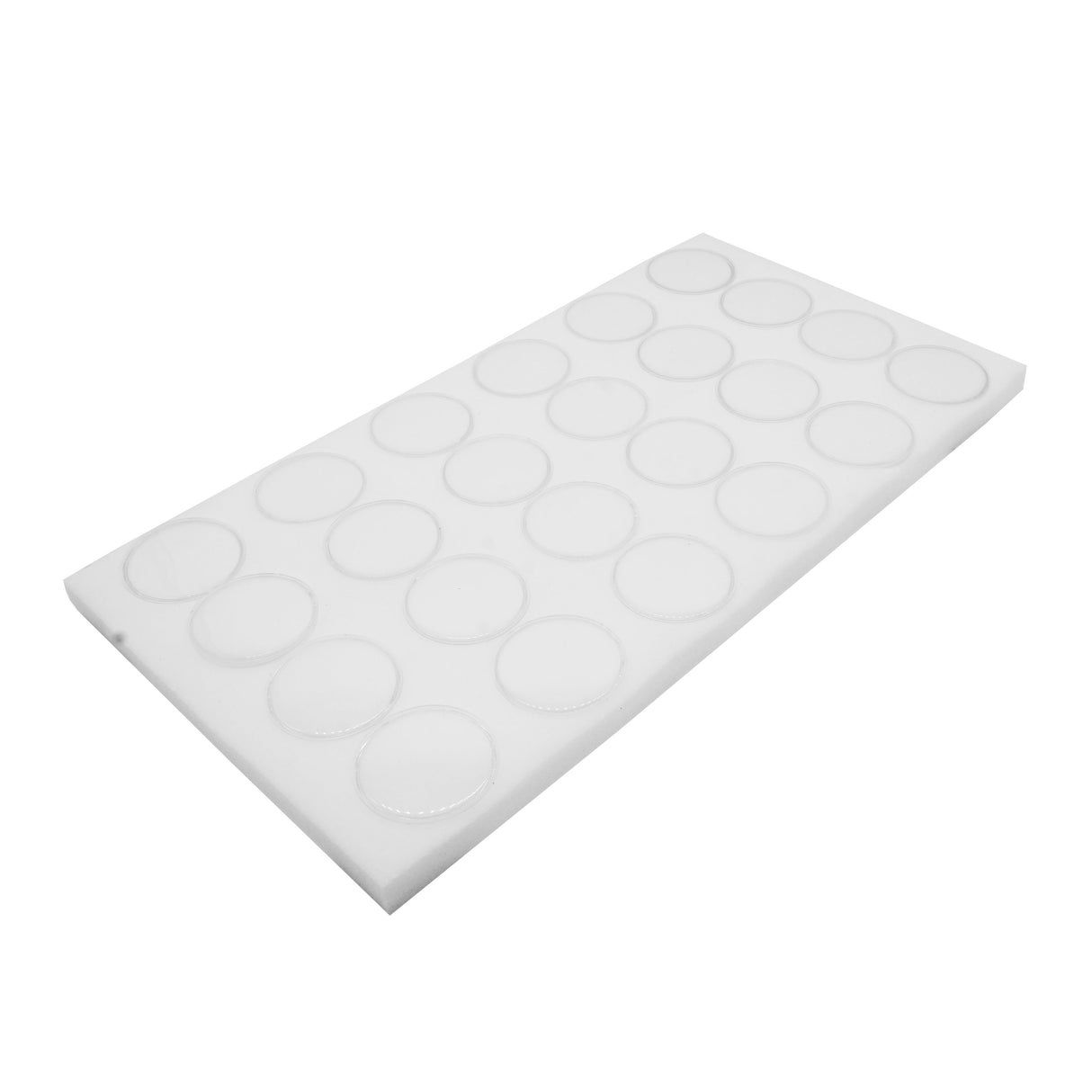 Full Size White Foam 24 Acrylic Jar Gemstone Tray Liner - Jars Diameter 1-3/4"