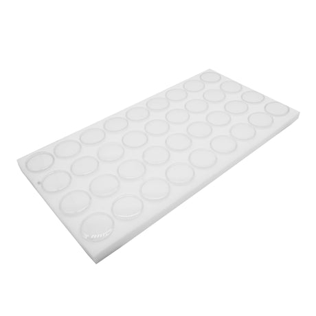 Full Size White Foam 36 Acrylic Jar Gemstone Tray Liner - Jars Diameter 1-3/8"