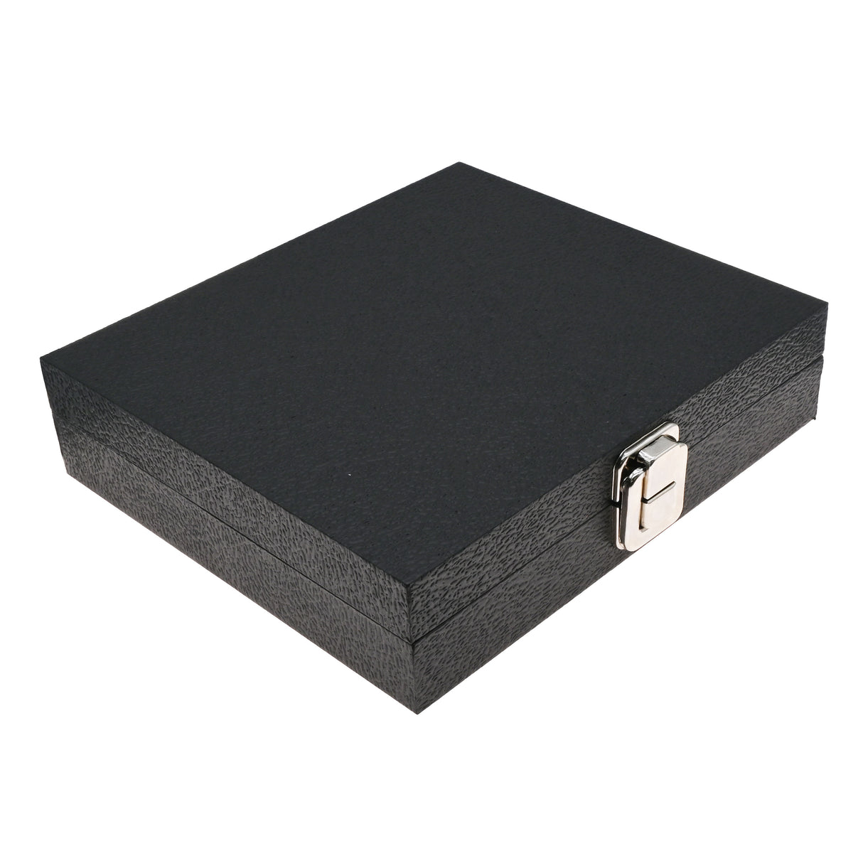 Black Leatherette Jewelry Tray with Snap Lid – Half Size