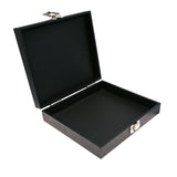 Black Leatherette Jewelry Tray with Snap Lid – Half Size