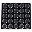 Half Size Black Foam 25 Acrylic Jar Gemstone Tray Liner - Jars Diameter 1-1/8"
