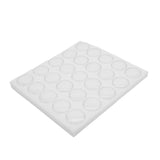 Half Size White Foam 25 Acrylic Jar Gemstone Tray Liner - Jars Diameter 1-1/8"