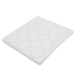 Half Size White Foam 12 Acrylic Jar Gemstone Tray Liner - Jars Diameter 1-3/4"