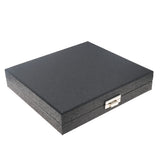 Black Leatherette Ring Travel Case - Holds 36 Rings