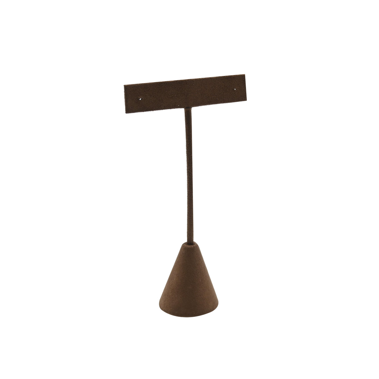 Brown Suede Earring T-Stand Display - 4-3/4" Tall