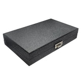 Black Leatherette Wide Slot Jewelry Ring Tray Travel Case, Holds 24 Rings