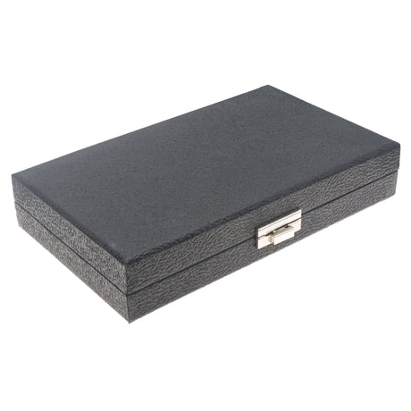 Black Leatherette Ring Travel Case - 24 Wide Slots
