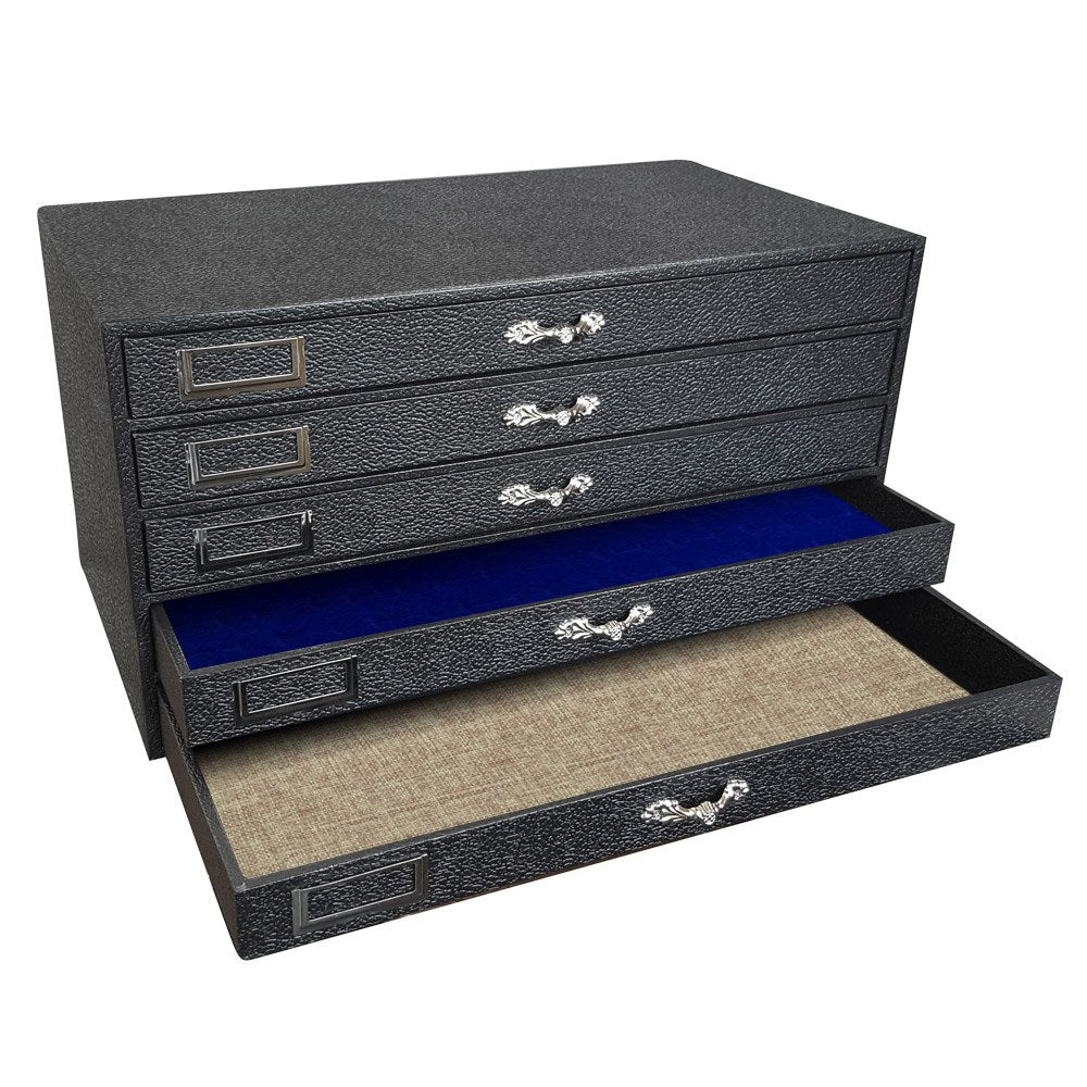 Black 5 Tray Jewelry Storage Organizer 