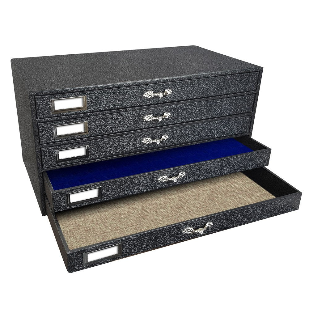 Black 5 Tray Jewelry Storage Organizer 