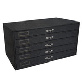 Black 5 Tray Jewelry Storage Organizer 