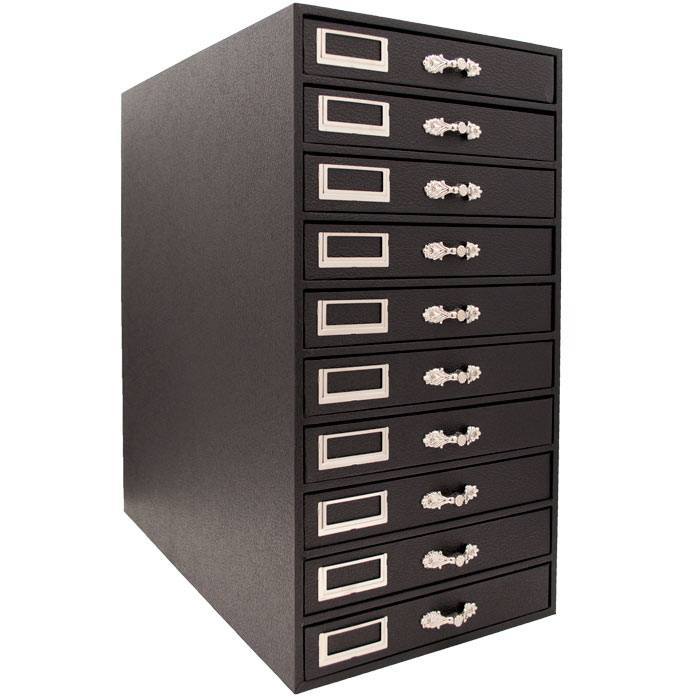 Black 10 Drawer Jewelry Tray Liner / Insert Storage Organizer
