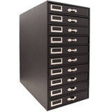 Black 10 Drawer Jewelry Tray Liner / Insert Storage Organizer