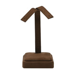 Brown Suede Jewelry Earring Tree Stand - 5" Tall