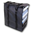 Black Water Resistant Canvas Jewelry Tray Carrying Case, Holds 17 1 " Trays