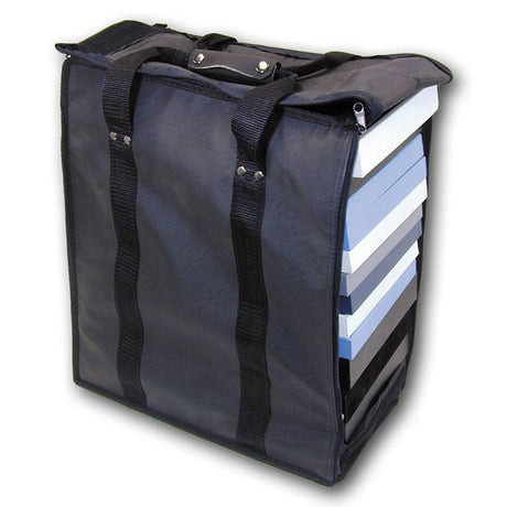Black Water Resistant Canvas Jewelry Tray Carrying Case, Holds 17 1 " Trays