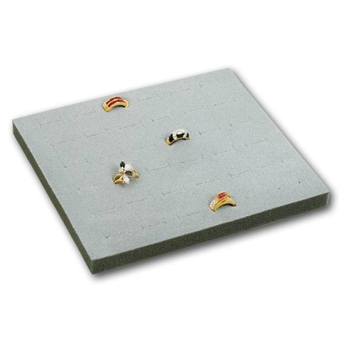 Grey Half Size 36 Slot Jewelry Ring Tray Liner Insert 