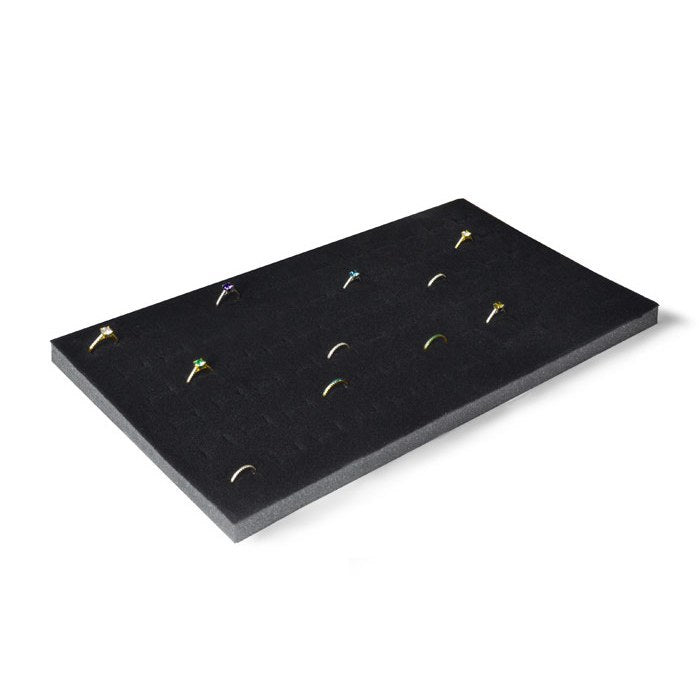 Black Foam 72 Slot Jewelry Ring Tray Liner Insert