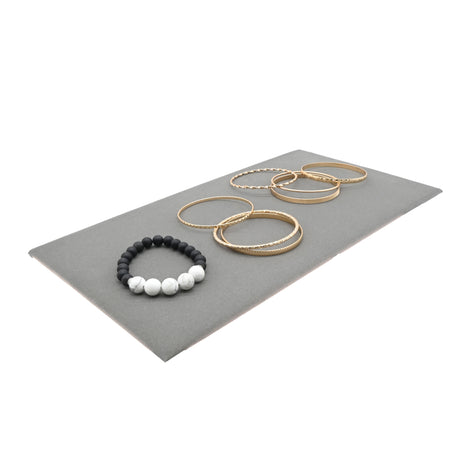 Grey Velvet Full Size Jewelry Display Pad Tray Liner Insert