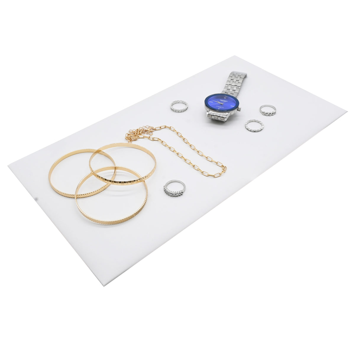 White Leatherette Standard Size Jewelry Tray Liner
