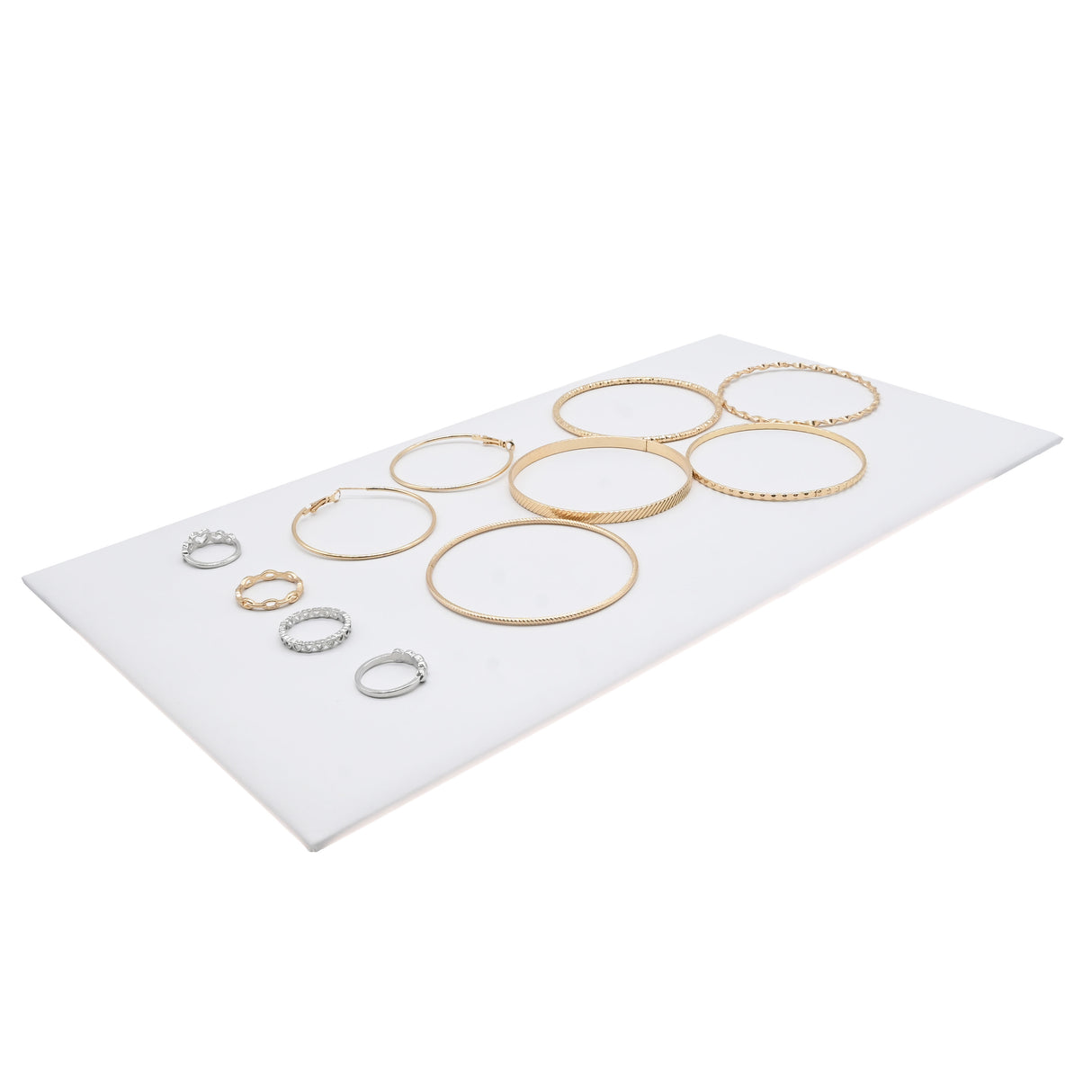 White Velvet Full Size Jewelry Display Pad Tray Liner Insert