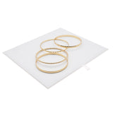 White Leatherette Half Size Jewelry Tray Liner Padded Insert