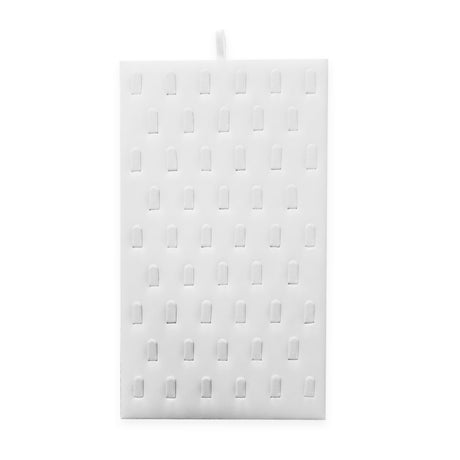 White Leatherette Ring Clip Pad Vertical(50) Rings