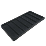 7-Compartment Black Flocked Jewelry Tray Liner - Full Size