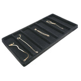 7-Compartment Black Flocked Jewelry Tray Liner - Full Size