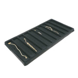 10-Compartment Black Flocked Jewelry Tray Liner - Full Size