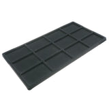 12-Compartment Black Flocked Jewelry Tray Liner - Full Size
