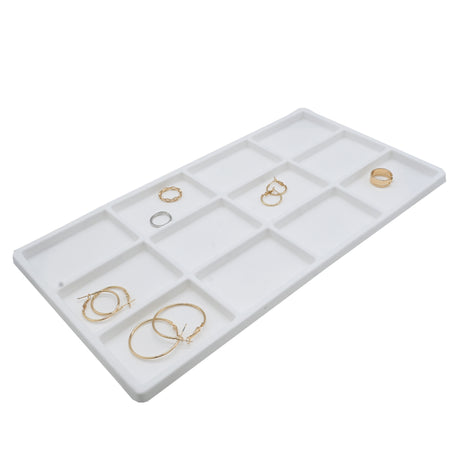 Flocked Plastic Jewelry Tray Insert-12 Compartment