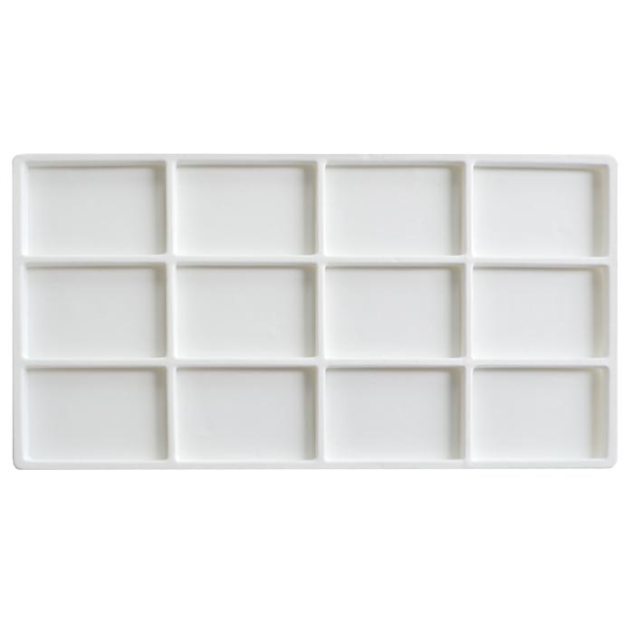 Flocked Plastic Jewelry Tray Insert-12 Compartment
