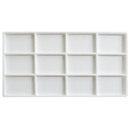 Flocked Plastic Jewelry Tray Insert-12 Compartment