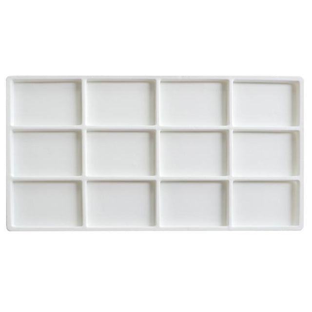Flocked Plastic Jewelry Tray Insert-12 Compartment