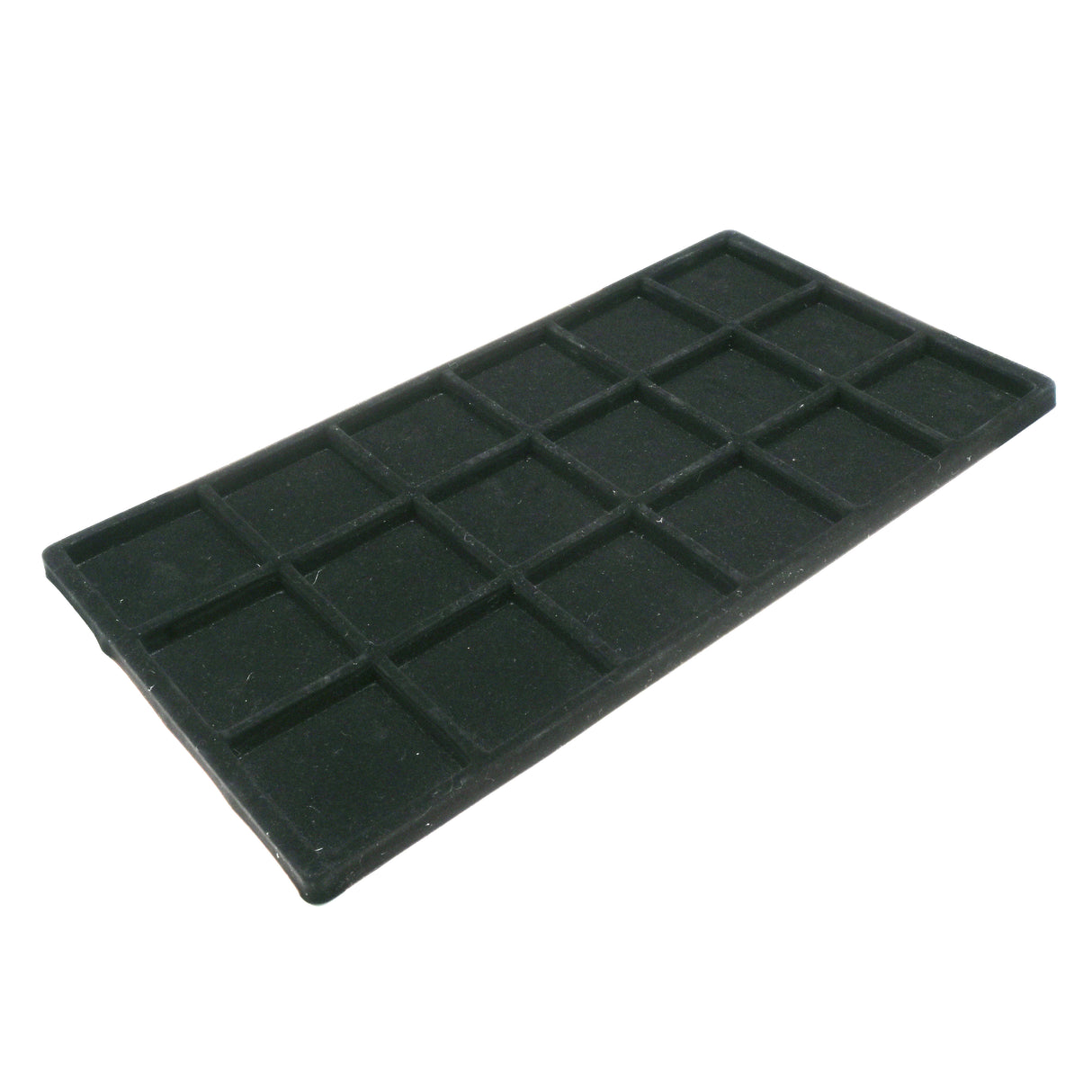 18-Compartment Black Flocked Jewelry Tray Liner - Full Size