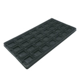 28-Compartment Black Flocked Jewelry Tray Liner - Full Size