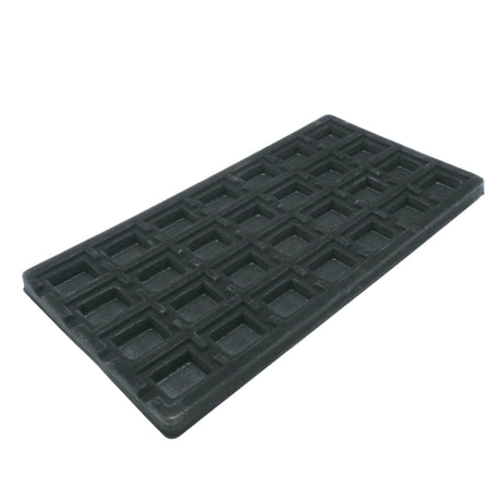 28-Compartment Black Flocked Jewelry Tray Liner - Full Size