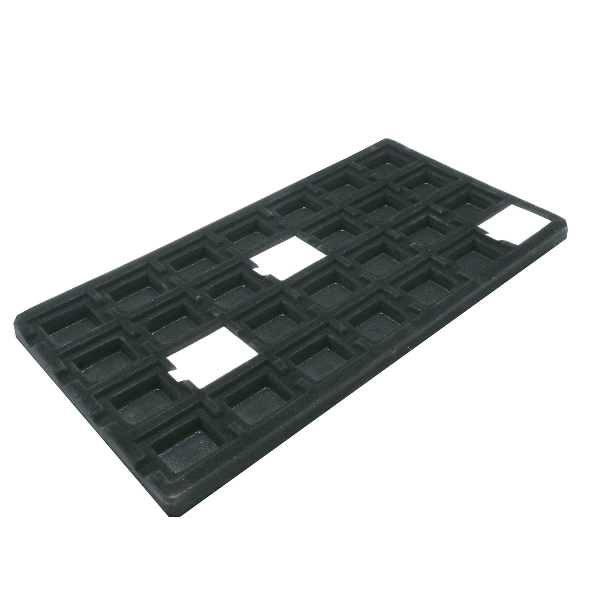 28-Compartment Black Flocked Jewelry Tray Liner - Full Size