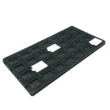 28-Compartment Black Flocked Jewelry Tray Liner - Full Size