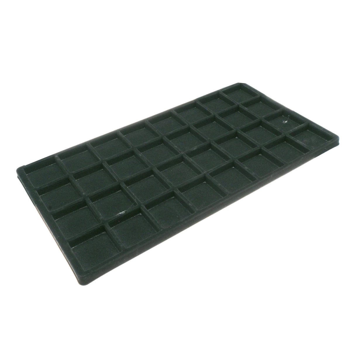 32-Compartment Black Flocked Jewelry Tray Liner - Full Size