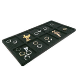 10-Compartment Black Flocked Jewelry Tray Liner - Full Size