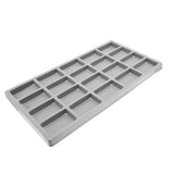 20-Compartment Grey Flocked Jewelry Tray Liner - Full Size