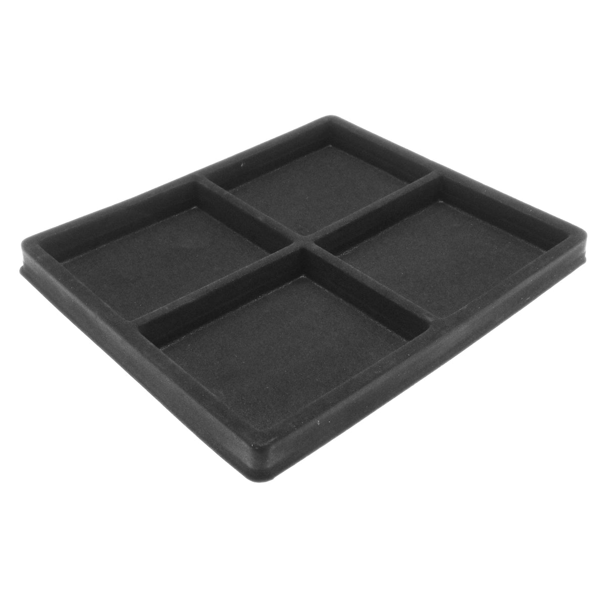 4-Compartment Black Flocked Jewelry Tray Liner - Half Size