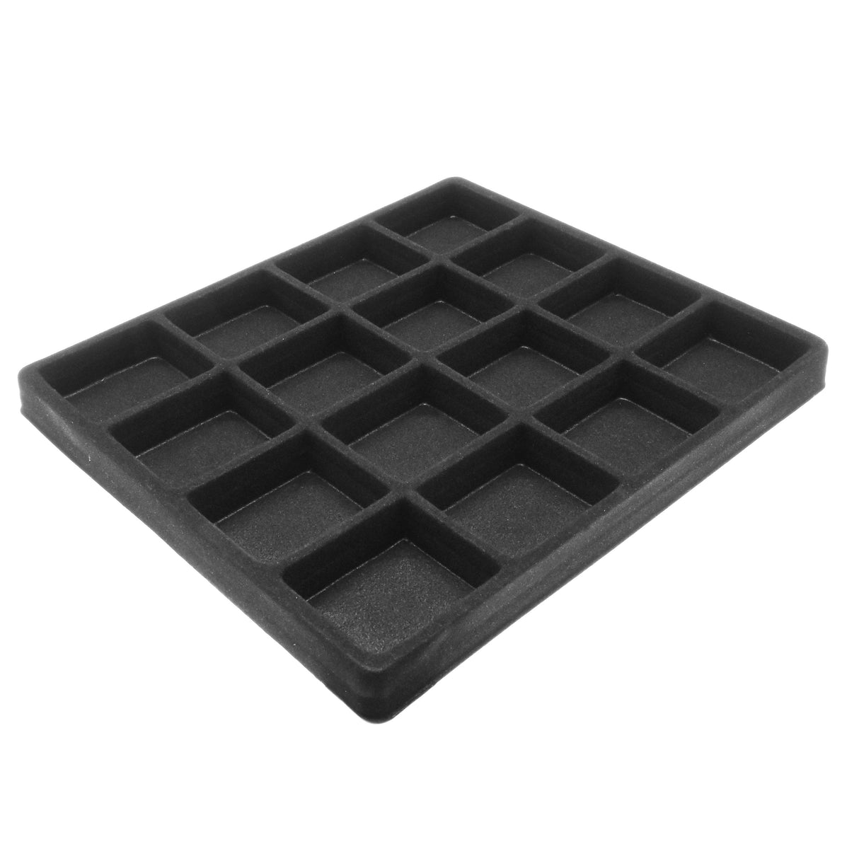 16-Compartment Black Flocked Jewelry Tray Liner - Half Size