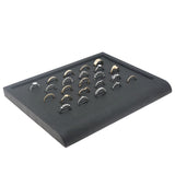 Black Leatherette Ring Display Tray - 23 Slots